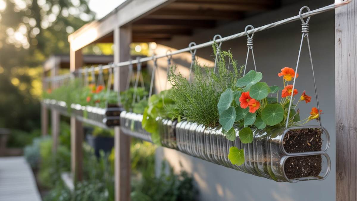 Long Horizontal Hanging Planters